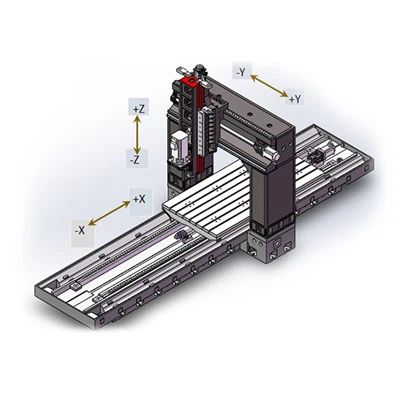 4 eixos CNC Gantry Milling